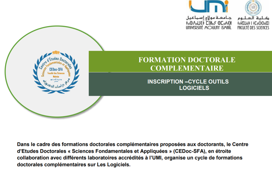 FORMATION DOCTORALE COMPLEMENTAIRE