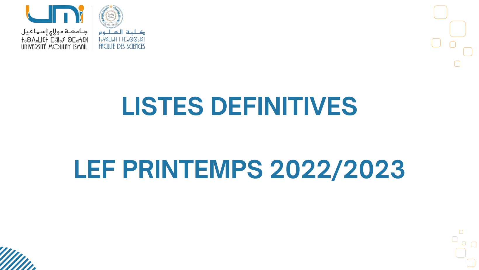 LISTES DEFINITIVES – LEF PRINTEMPS 2022/2023