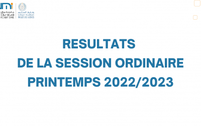 RESULTATS DE LA SESSION ORDINAIRE – PRINTEMPS 2022/2023