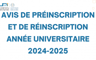 Avis de préinscription et de réinscription