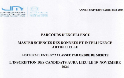 Master sciences des données et intelligence artificielle – liste d’attente n°2