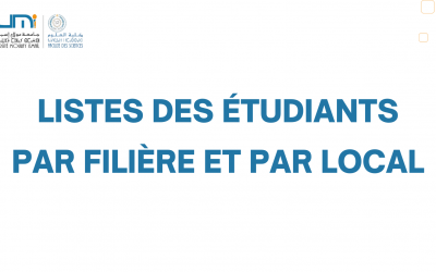 Listes des étudiants par filière et par local